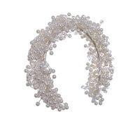 FONDOTIN Handmade Pearl Hairband for Women and, Wedding Headdress Accessory, Braided Bridal Headband for Special Occasions