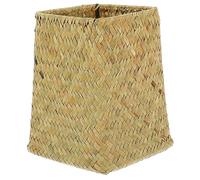 FONDOTIN Handmade Seagrass Woven Flower Vase Durable Table Plant Holder for Dried Flowers Home Office Decor Nordic Style Rustic Natural Color Insert Pot