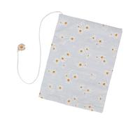 FONDOTIN Handmade Washable Fabric Book Sleeve Protective Cover for Notebooks and Journals Tear-Resistant Delicate Cloth Book Protection Sleeve with Unique Blue Daisy Design Reusable