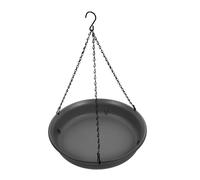 FONDOTIN Hanging Bird Feeder for Outdoors Stable Deep Grey Bird Bath and Food Feeder Practical Garden and Balcony Wildlife Tray Sturdy Design and for Backyard Decor and