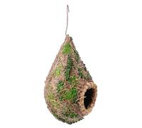FONDOTIN Hanging Handmade Woven Grass Bird Nest Natural-looking Birdhouse for Garden Wildlife, 1pcs Eco-friendly Straw Material Bird Supply for Outdoor Birdcage Accessories