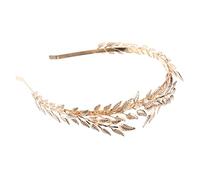 FONDOTIN Headband Wedding Hair Crown for Bride Women Elegant Lightweight Bridal Headpiece with Classic Leaf Design for Weddings Parties Proms and Special Occasions