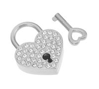 FONDOTIN Heart-Shaped Wishing Lock Silver Creative Love Padlock for Couples Scenic Spots Purse Hanging Decor Delicate Craftsmanship Environmental-Friendly Material