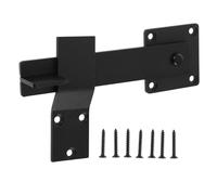 FONDOTIN Heavy Duty Iron Barn Door Lock with Rotatable Hook and Latch Flexible Left Right Installation Modern Design for Gates Garages Sheds and Barn Doors