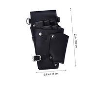 FONDOTIN High-Grade PU Leather Hair Stylist Scissor Pouch for Salon Tools Barber Shears Bag with Multi-Compartment for Scissors Combs and Clips Waist Organizer for Professional Hairdressers