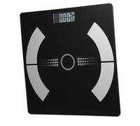 FONDOTIN High Precision Digital Body Weight Scale Sturdy Glass Bathroom Scale with USB Rechargeable Battery Modern Black Minimalist Design for Accurate Monitoring