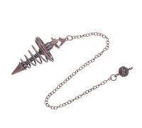 FONDOTIN Hollow Cone Shape Metal Pendant Spiral Divination Pendulum Necklace Decorative Spiritual Jewelry for Women
