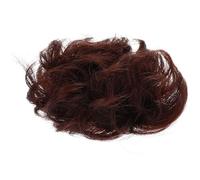 FONDOTIN Human Hair Bun Hair Piece Deep Brown Messy Donut Hairpiece Extension for Women Updos
