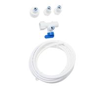 FONDOTIN Ice Maker Water Line Connector Kit with Pe Sturdy Hose and Easy Replacement Adapter for Efficient Working Performance Suitable for Ice Machines