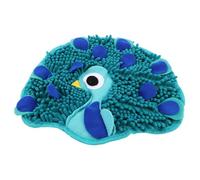 FONDOTIN Interactive Snuffle Dog Puzzle Mat Peacock Slow Feeder Treat Mat for Mental Stimulation Boredom Relief Cognitive Training with Hidden Compartments for Sniffing Activities