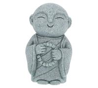 FONDOTIN Japanese Buddha Statue for Home and Garden Decor Monk Sculpture with Traditional Zen Design Spiritual Enlightenment Ornament for Desktop Office Outdoor Table Display