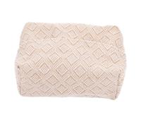 FONDOTIN Japanese Minimalist Rectangular Tissue Box Cover Standard Facial Tissue Dispenser Cotton Linen Fabric Holder for Home Living Guesthouse Desk Bathroom Decor