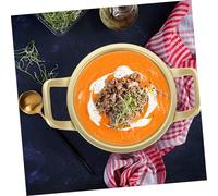 FONDOTIN Korean Ramen Noodle Pot with Lid Double Handle Cooking Pot for Soup Stew Pasta Instant Noodles Multi-Functional Kitchen Stockpot Easy-Clean Surface