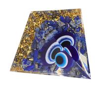 FONDOTIN Lapis Pyramid Decor Unique Indoor Ornament Desktop Adornment for Home Office Photo Props Practical Craft Artwork