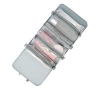 FONDOTIN Large Capacity Pink 4-in-1 Travel Makeup and Toiletry Organizer Bag Roll-up Design, Multifunctional Cosmetic Storage Pouch for Women and Men, for Toiletries and Makeup on The Go