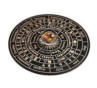 FONDOTIN Large Crystal Energy Pendulum Board Months, Wooden Witch Divination Tool for Home Decor and Spiritual Dowsing, Suitable for Witchcraft Supplies and Tarot Display