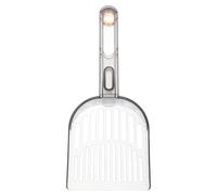 FONDOTIN Large Fine Mesh Cat Litter Scoop with Silver Gray Plastic Handle for Bentonite and Tofu Clumping Litter Sturdy Pooper Scooper Accessory for Kitten and Small Pets