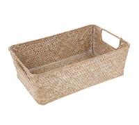 FONDOTIN Large Wicker Storage Basket with Khaki Colour Convenient Bread Basket for Living Room and Picnic Use a Daily Use Snack Container