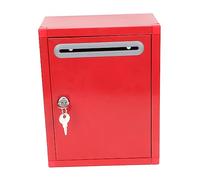 FONDOTIN Lockable Stainless Steel Donation Box Suggestion and Voting Collection Container for Fundraising and Public Use with Secure Design