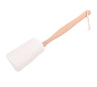 FONDOTIN Loofah Back Scrubber Bath Body Brush with Detachable Wooden Handle 37cm, Natural Sponge for Shower and Bath Cleaning