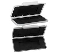 FONDOTIN M.2 Hard Drive Protective Storage Case for Ssd Nvme, Shockproof and Waterproof Small Carrying Box with Sealed Pp Shell, Dual-slot Storage for Portable Data Protection in Gray and White