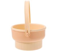 FONDOTIN Makeup Brush Cleaning Bowl and Silicone Beauty Sponge Cleaner, Portable Peach Color Brush Washer with Storage and Drying Rack for Travel and Home Use