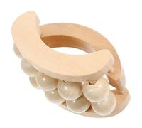 FONDOTIN Massage Roller with Natural Handle for Muscle Relaxation Portable Manual Foot Massager Compact Lightweight Therapy Tool for Deep Tissue Massage and Relief
