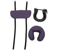 FONDOTIN Massage Table Face Support Pillow U-Shape Headrest Cradle for Beauty Salon Spa with Down Tabletop Set, Purple Massage Headrest for Bed and Face Holding Pad