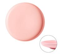 FONDOTIN Matte Pink Ceramic Steak Plate Round Western Food Dinnerware Microwave Safe for Everyday Meals Pasta Salad and Party Use