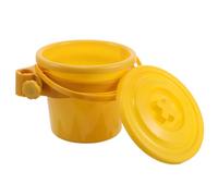 FONDOTIN Medical Cart Waste Bin Removable Plastic Trash Can with Lid and Side Bracket for 2.5cm Rods, Lightweight Nursing Trolley Trash Bin Suitable for Hospital Utility Carts