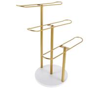 FONDOTIN Metal 3-Tier Hair Accessories Organizer Stand for - Metal Headband Holder and Bracelet Display Rack - Hairband Storage Rack for Jewelry and Hair Hoop Accessories