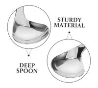 FONDOTIN Metal Kitchen Utensils Adaptive Utensils for Elderly Tableware for The Disabled Scoops for Food Elderly Assistance Products Help Silver
