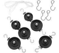 FONDOTIN Metal Pulley for Physics Experiments Mechanics Teaching Aid with Single and Double Pulleys Ropes Hooks for Middle School Educational Supplies and Mechanics Learning