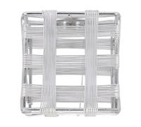 FONDOTIN Metal Small Lamp Shade G9 Base, Silver Electroplated Handwoven Aluminum Wire, Indoor Pendant Light Cover for Modern Ceiling and Household Lighting