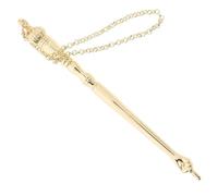 FONDOTIN Metal Torah Pointer Bible Reading Tool 17cm Gold Handheld Scroll Page Marker with Chain for Precise Jewish Scripture Study and Mitzvah