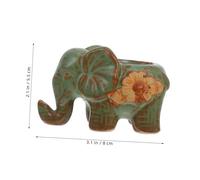 FONDOTIN Mini Elephant Ceramic Planter for Succulents Indoor and Balcony Use Cute Animal Flower Pot with Detailed Adorable Design Small Decorative Succulent Container for Garden and Home