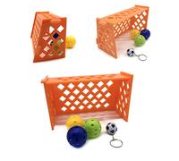 FONDOTIN Mini Football Field Parrot Training Toy Interactive Soccer Field for Parrots Birds Intelligent Development Encourages Exercise Random Color