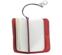 FONDOTIN Mini Notepad Notebook Matte Wax Wine Red Portable School Supplies for Students and Office Workers Compact Handcrafted Kraft Journal for Daily Notes and Planning