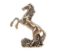 FONDOTIN Mini Solid Brass Horse Statue 2026 Year of The Horse Feng Shui Figurine Small Chinese New Year Decor for Home and Business Success