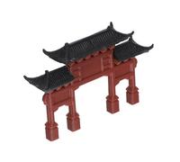 FONDOTIN Miniature Four Corner Pavilion Figurine Japanese Style Mini Pagoda for Rockeries Water Absorbing Stone and Bonsai Landscapes Decorative Chinese Architecture Model for Themed