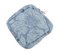 FONDOTIN Multi-Function Portable Period Pouch with Zipper, Large Capacity Female Supply Bag for Travel and Daily Use, Lightweight Delicate Sanitary Napkin Organizer in Light Blue