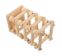 FONDOTIN Multi Function Wooden Rabbit Feeder Rack Durable Grass Stand for Rabbits Guinea Pigs and Pets Keep Hay Clean and Accessible Wood Color Design