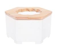 FONDOTIN Multi-functional Small Bathtub for Hamsters Compact Pet Toilet and Sand Bath Container Versatile Bathroom Tub with Detachable Design for Gerbils and Small Animals