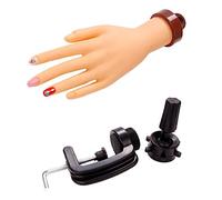 FONDOTIN Nail Practice Hand Model Bracket Bendable Nail Mannequin Hand for Manicure Training for Salon