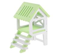 FONDOTIN Natural Material Hamster Hideaway House Attic Tower for Guinea Pigs Hamsters Chinchillas