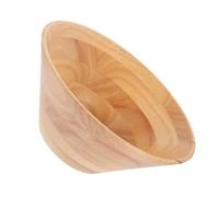 FONDOTIN Natural Wood Salad Bowl Large Capacity Heat Resistant Mixing Bowl for Home Restaurant Cafe Serving Fruit Rice and Appetizers with Smooth Rounded Edges