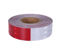FONDOTIN Night Reflective Strip with Strong Adhesive Red White Pet Warning Decal for Trucks Trailers Buses Campers Honeycomb Pattern Safety Tape