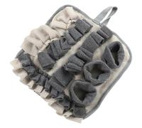 FONDOTIN Non-Slip Gray Fleece Snuffing Mat for Hamsters and Rabbits 30X30Cm, Pet Foraging Blanket Energy-Consuming Training Pad, Household Decorative Snuffing Accessory