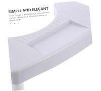 FONDOTIN Non-slip Plastic Toilet Step Stool for Adults PP Footrest with Sturdy Legs Multi-functional Bathroom Stool for Enhanced Comfort and Stability Stylish Grey and White Design