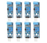 FONDOTIN Normally Closed Type Vibration Sensor Module 10pcs with Alarm Triggering and Digital Output Features Blue Plastic Material, Suitable for Theft Alarm and Intelligent Car